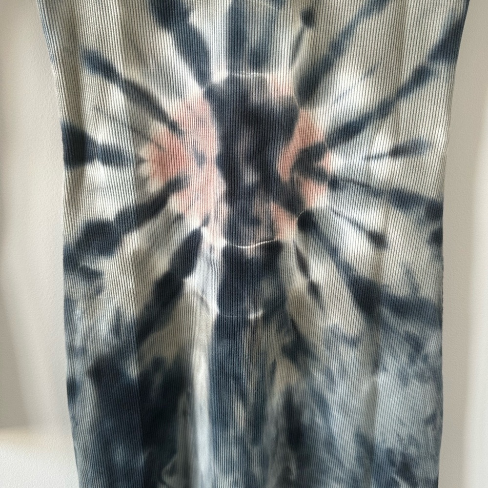 Women’s Tie Dye Blue Pink Bodycon Midi Dress YFB Dax Dress Seagrass Venus Midi - Picture 6 of 11